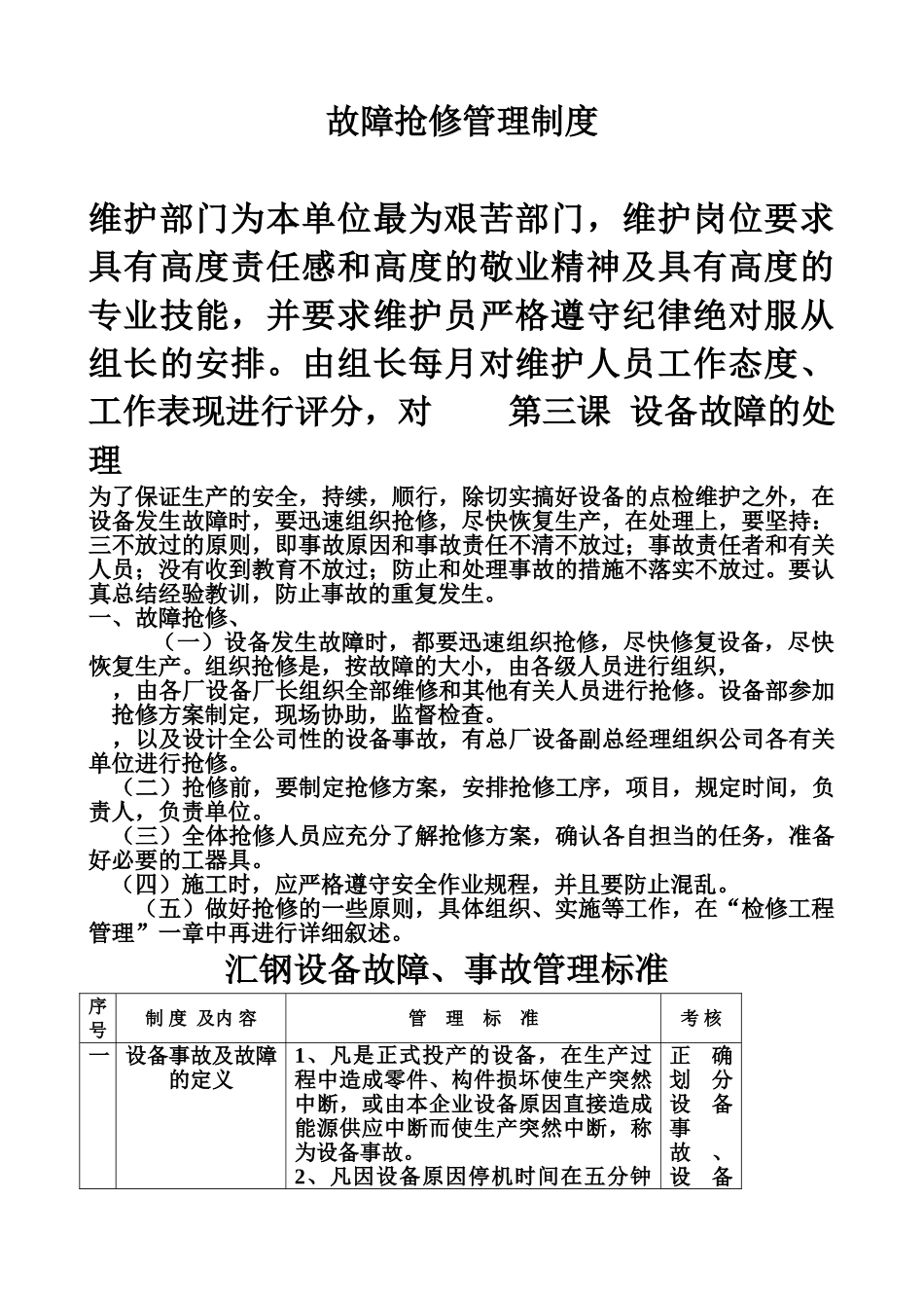 故障抢修管理规章制度样本_第2页