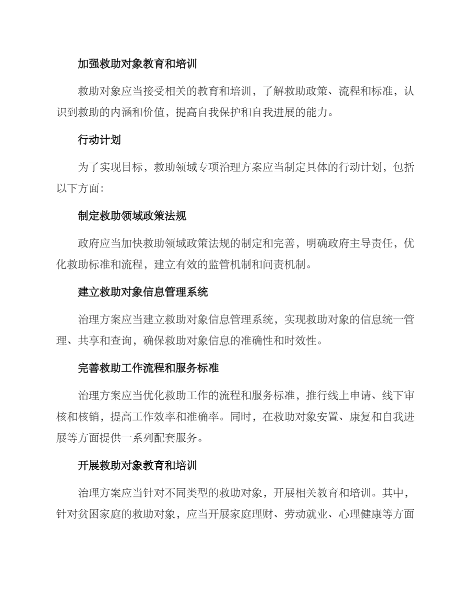 救助领域专项治理方案_第2页