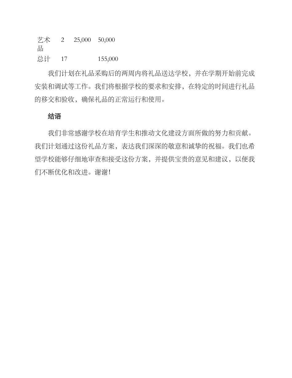 敬赠学校礼品方案_第3页