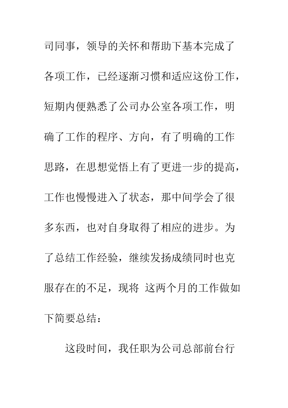 文员试用期个人工作总结--精编范文_第2页