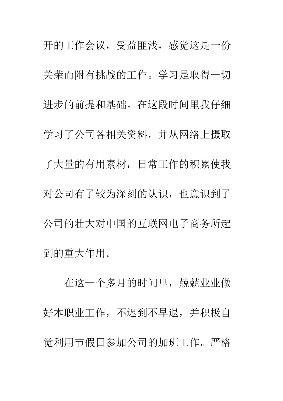 新员工试用期工作总结万能版--精编范文_第3页