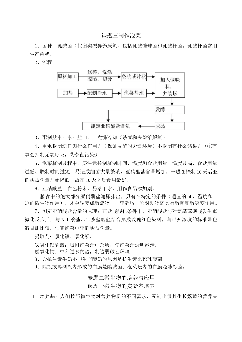 高中生物教材选修一必背_第3页