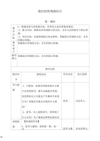 我们的班规我们订
