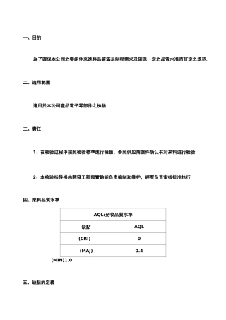 电子材料检验规范标准