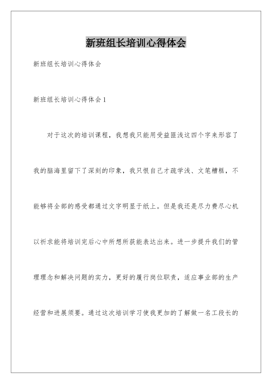 新班组长培训心得体会_第1页