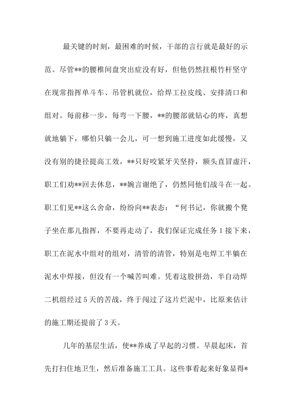 施工作业党支部书记先进事迹_第3页