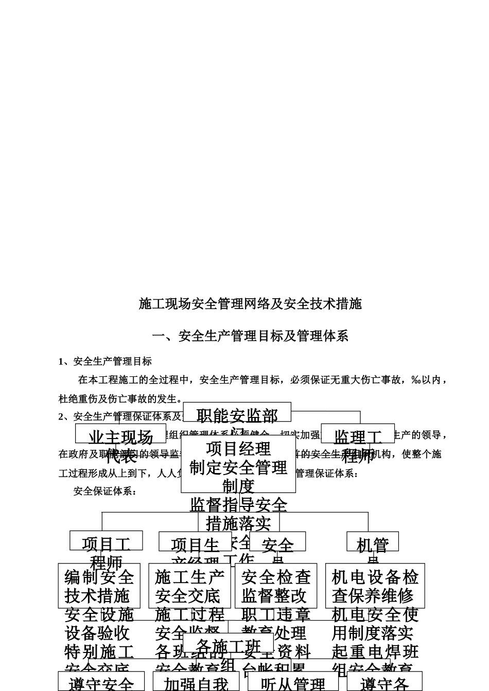 施工现场安全管理网络及安全技术方法措施样本_第3页