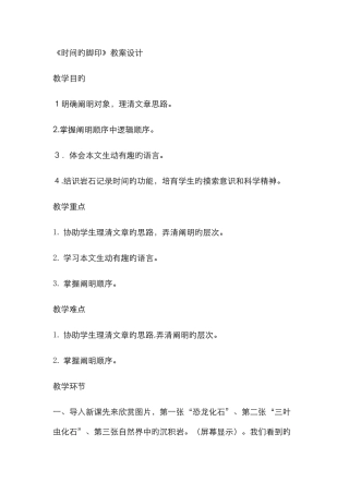 时间的脚印教案