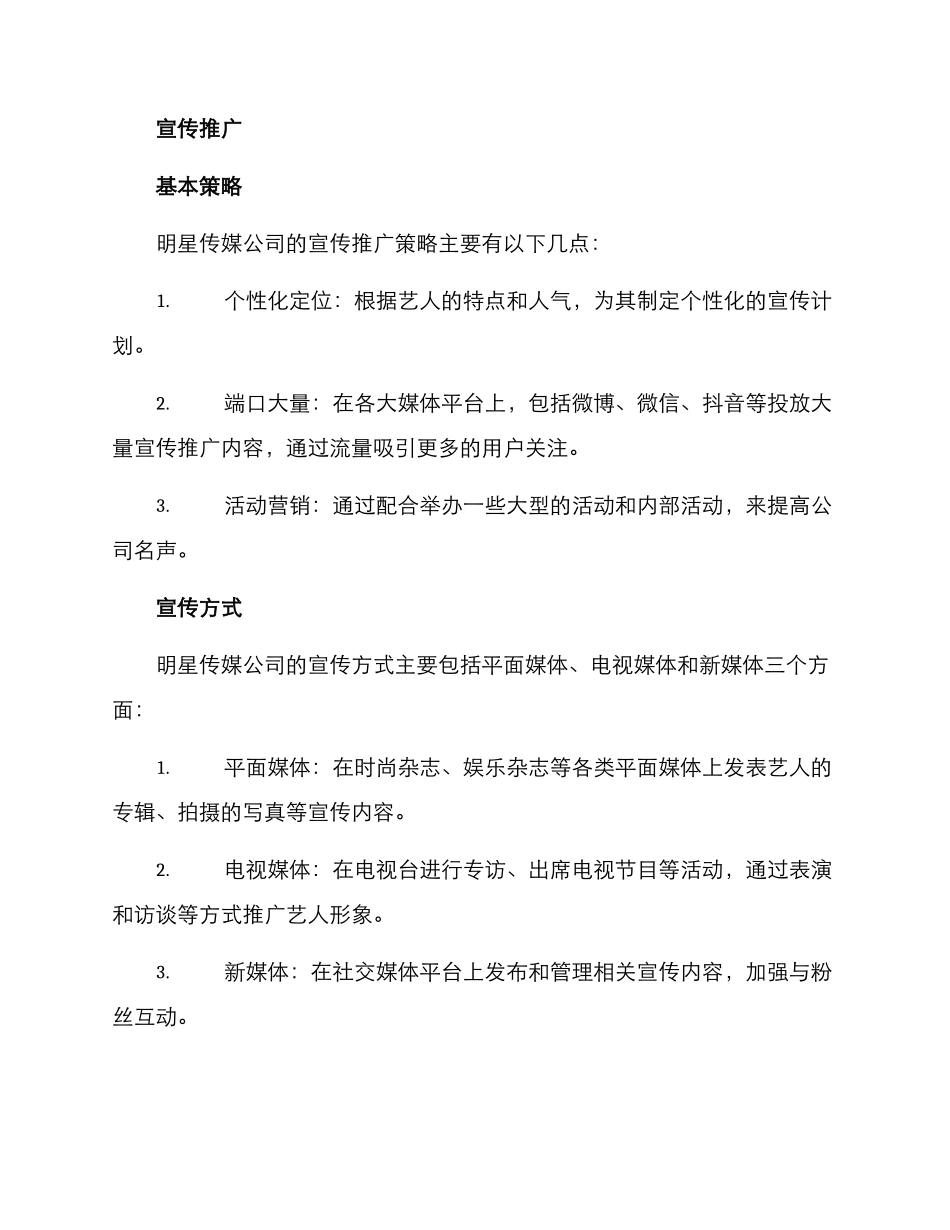 明星传媒公司运作方案_第3页