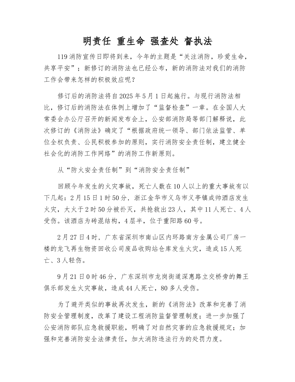 明责任-重生命-强查处-督执法_第1页