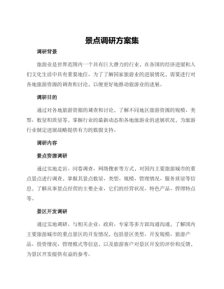 景点调研方案集