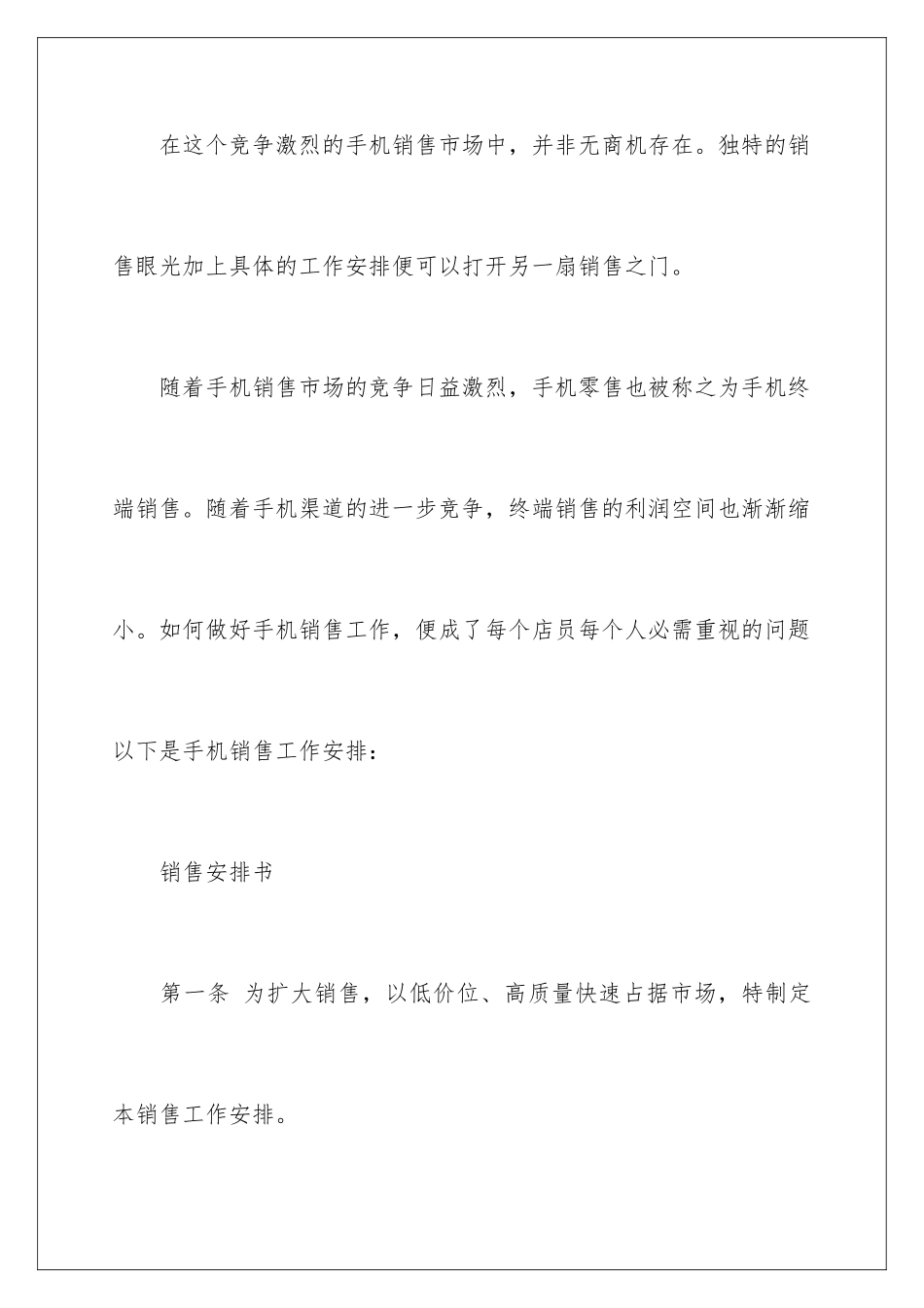 智能手机销售工作计划_第2页