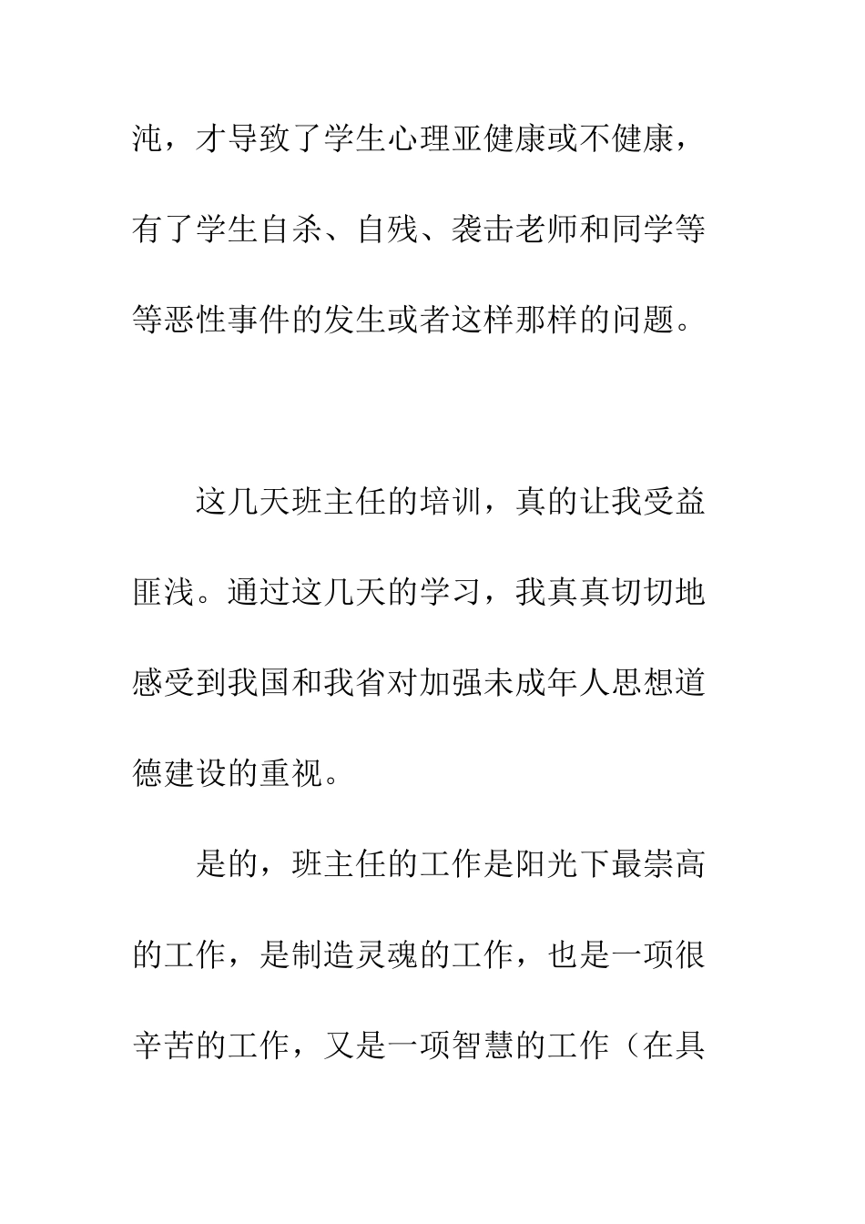 暑期班主任培训总结花开阳光-惬意浓--精编范文_第3页