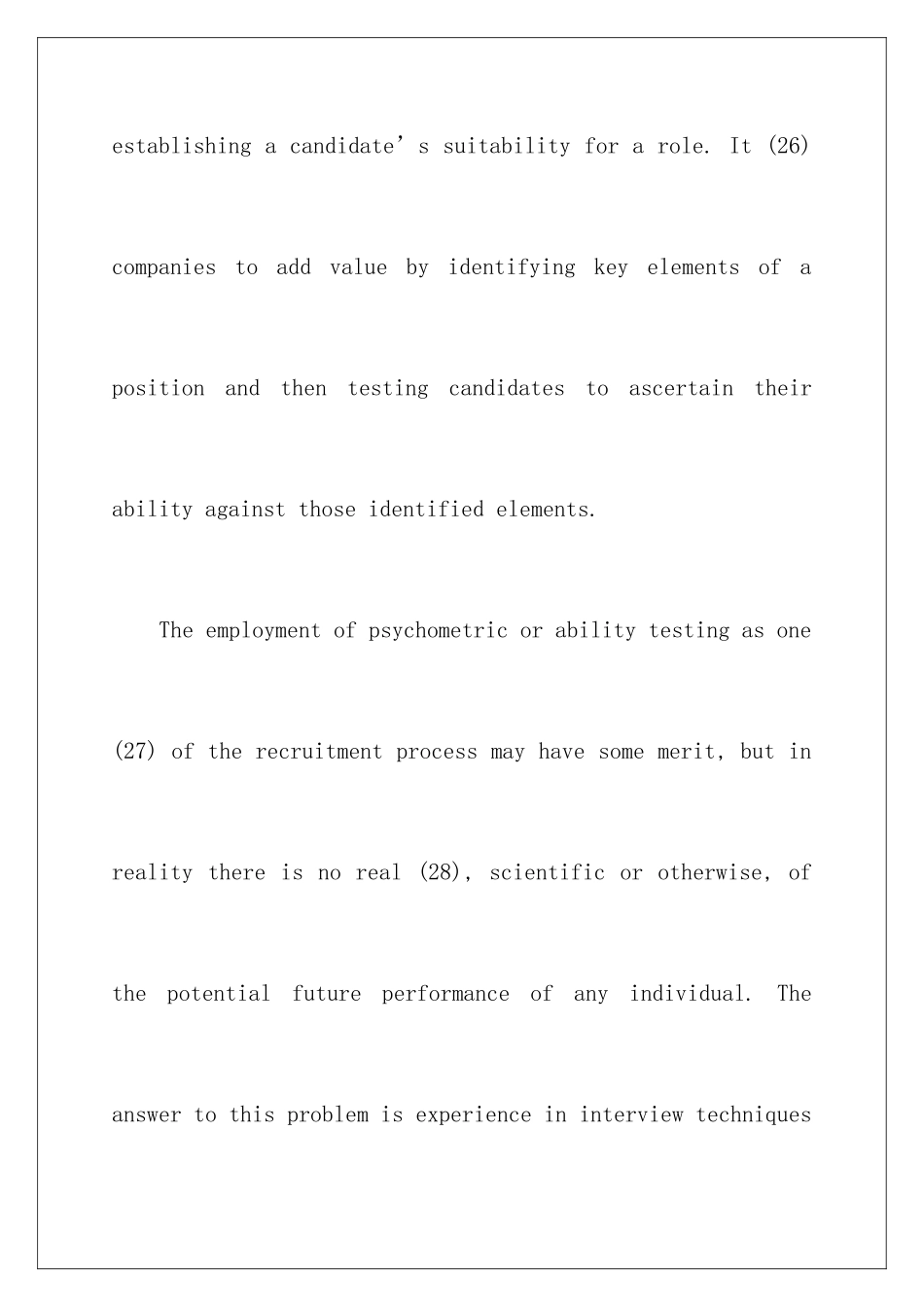 最新BEC商务英语高级完形填空考试题及答案_第3页