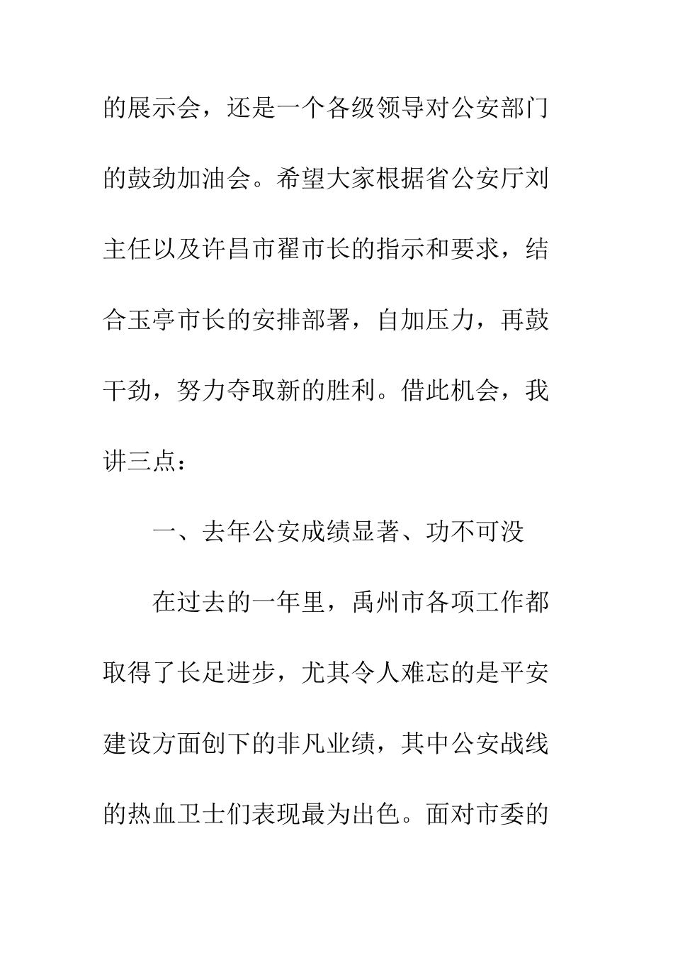 最新公安工作会议讲话稿--精选范文_第2页