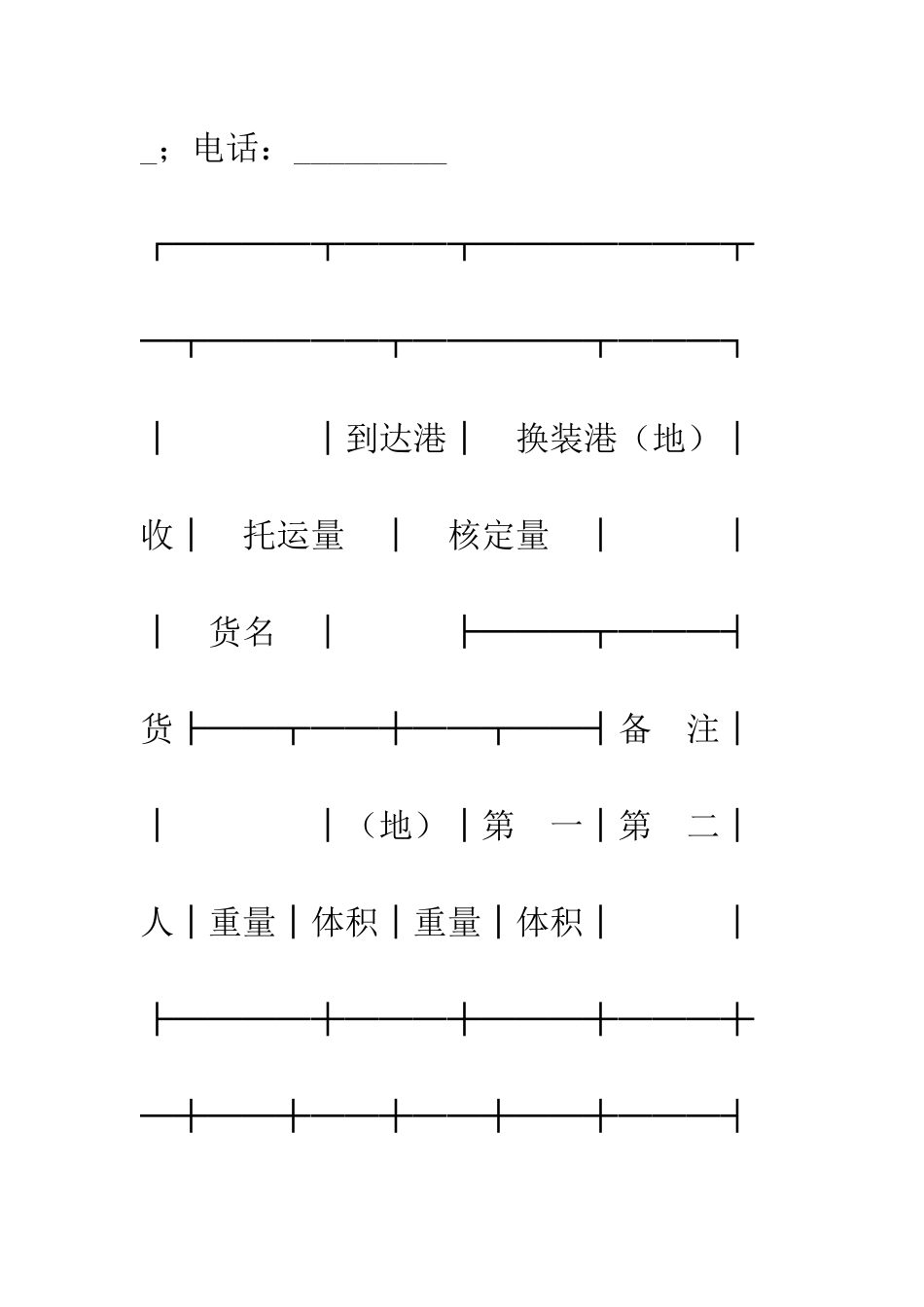 月度水路货物托运计划表--精编范文_第3页