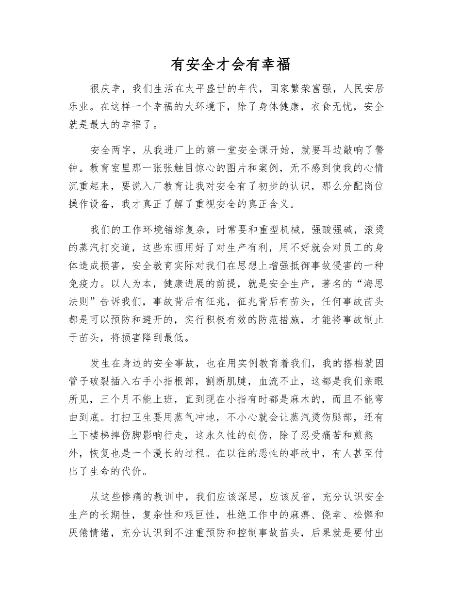 有安全才会有幸福_第1页