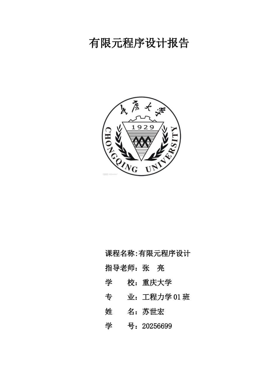 有限元程序设计方案报告报告样本_第2页