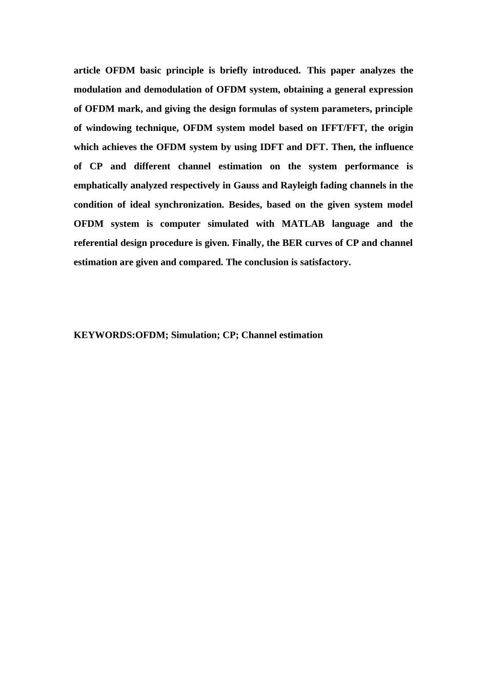 本科毕业设计方案基于MATLAB的OFDM系统仿真及分析样本_第3页