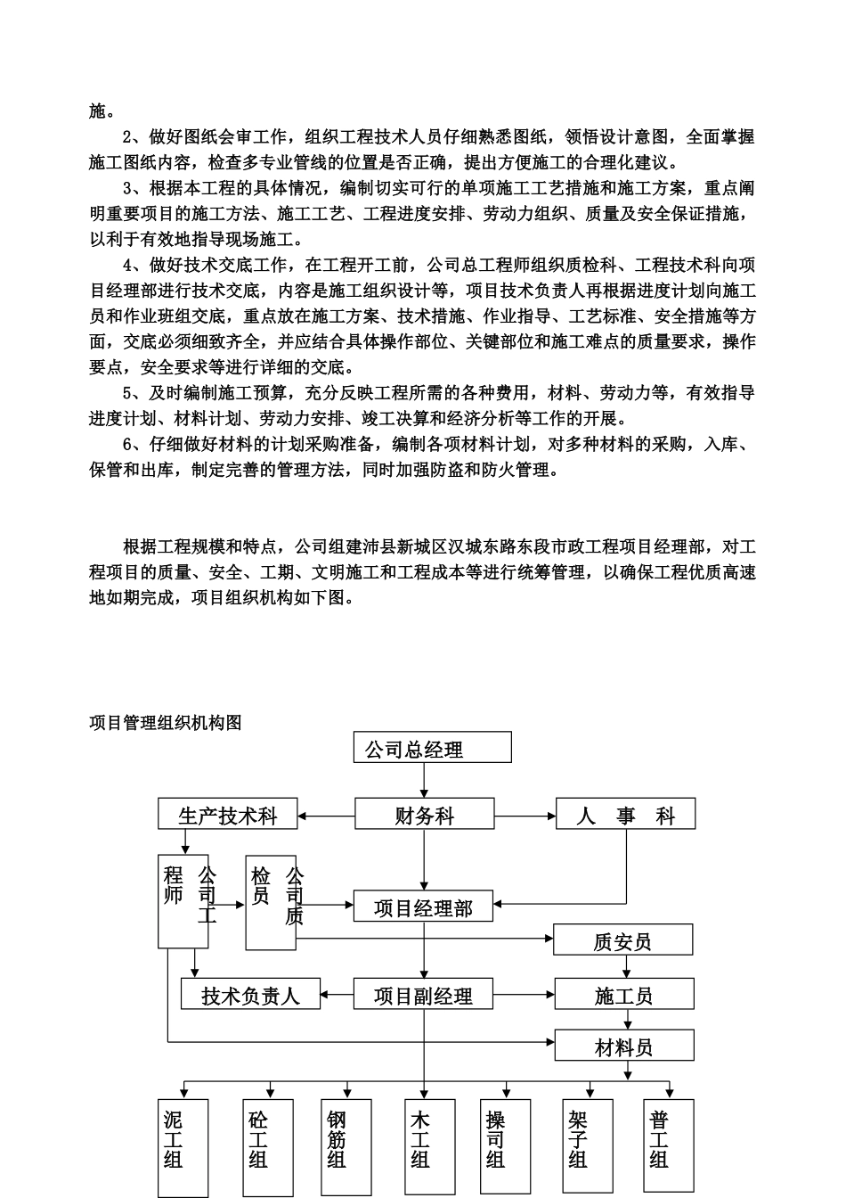 本科毕业设计方案实例市政道路的施工项目组织设计样本_第3页