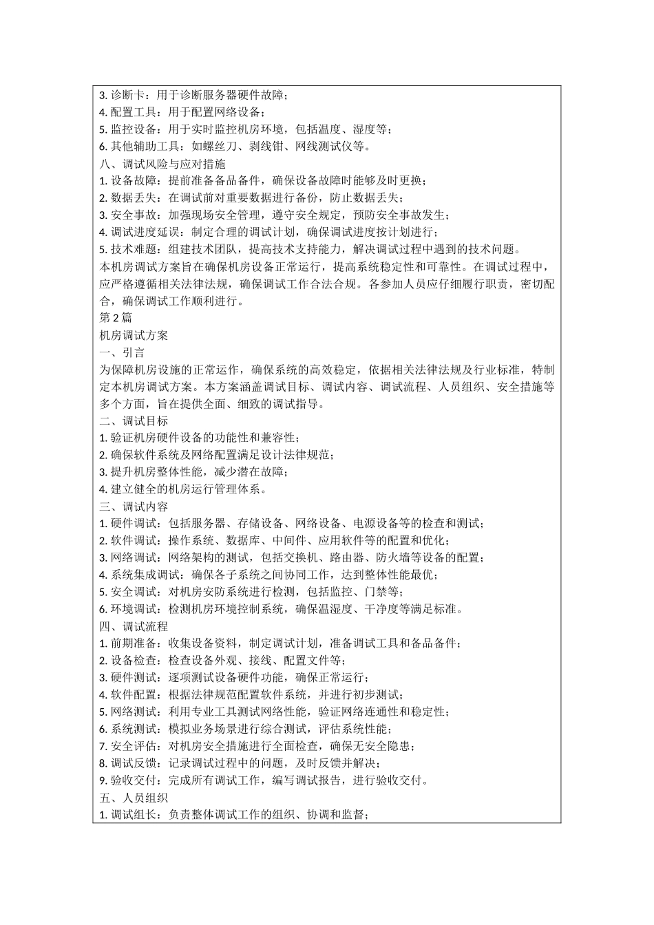 机房调试方案_第2页