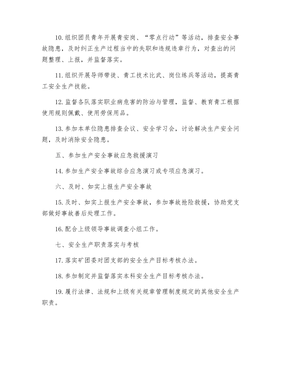 机电科团支部书记安全生产责任制_第2页