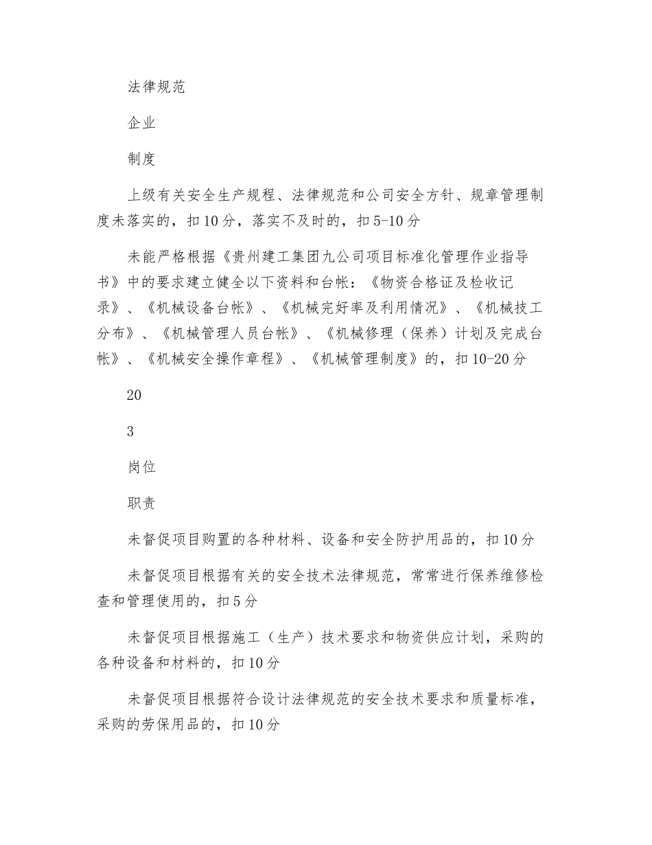 材料设备处负责人安全生产责任及目标考核记录表_第2页