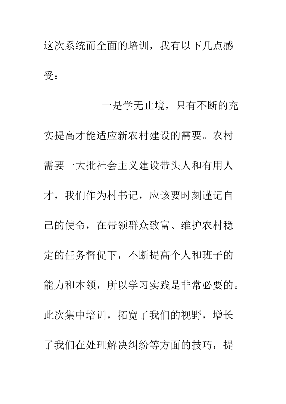 村书记在全市村干部培训班上的发言--精编范文_第2页