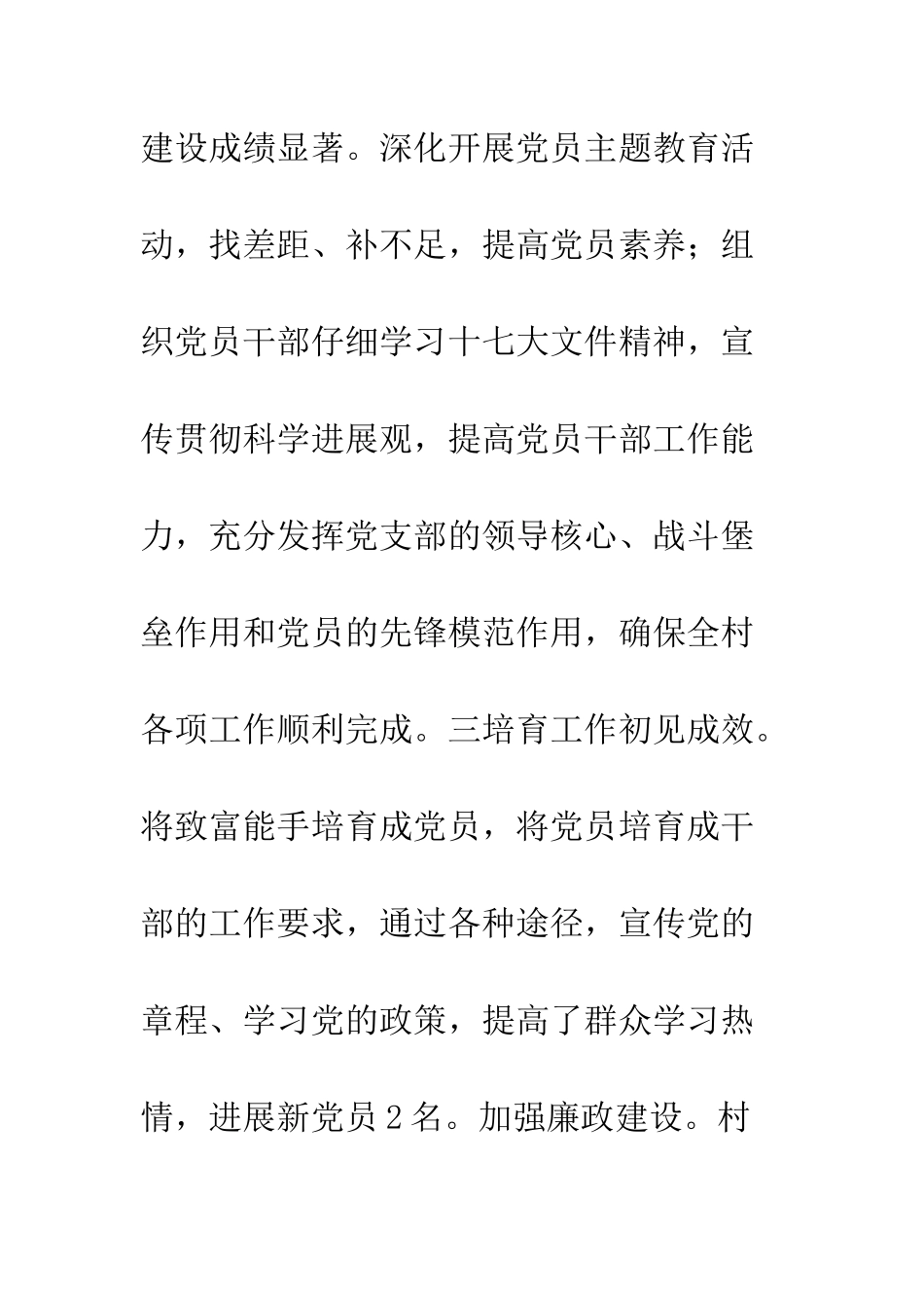村党总支部工作报告--精编范文_第3页