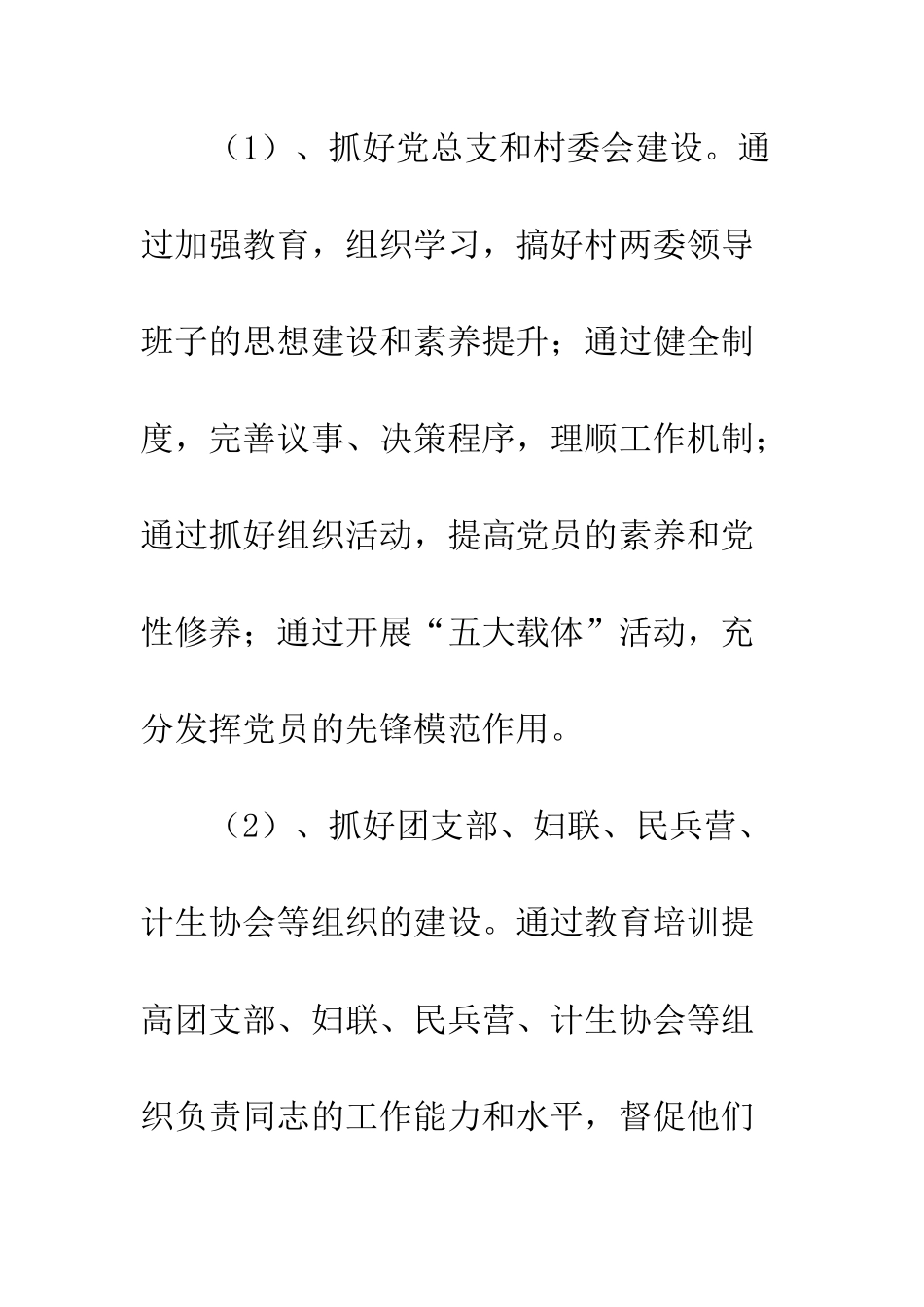 村委会发展思路和工作计划--精编范文_第2页