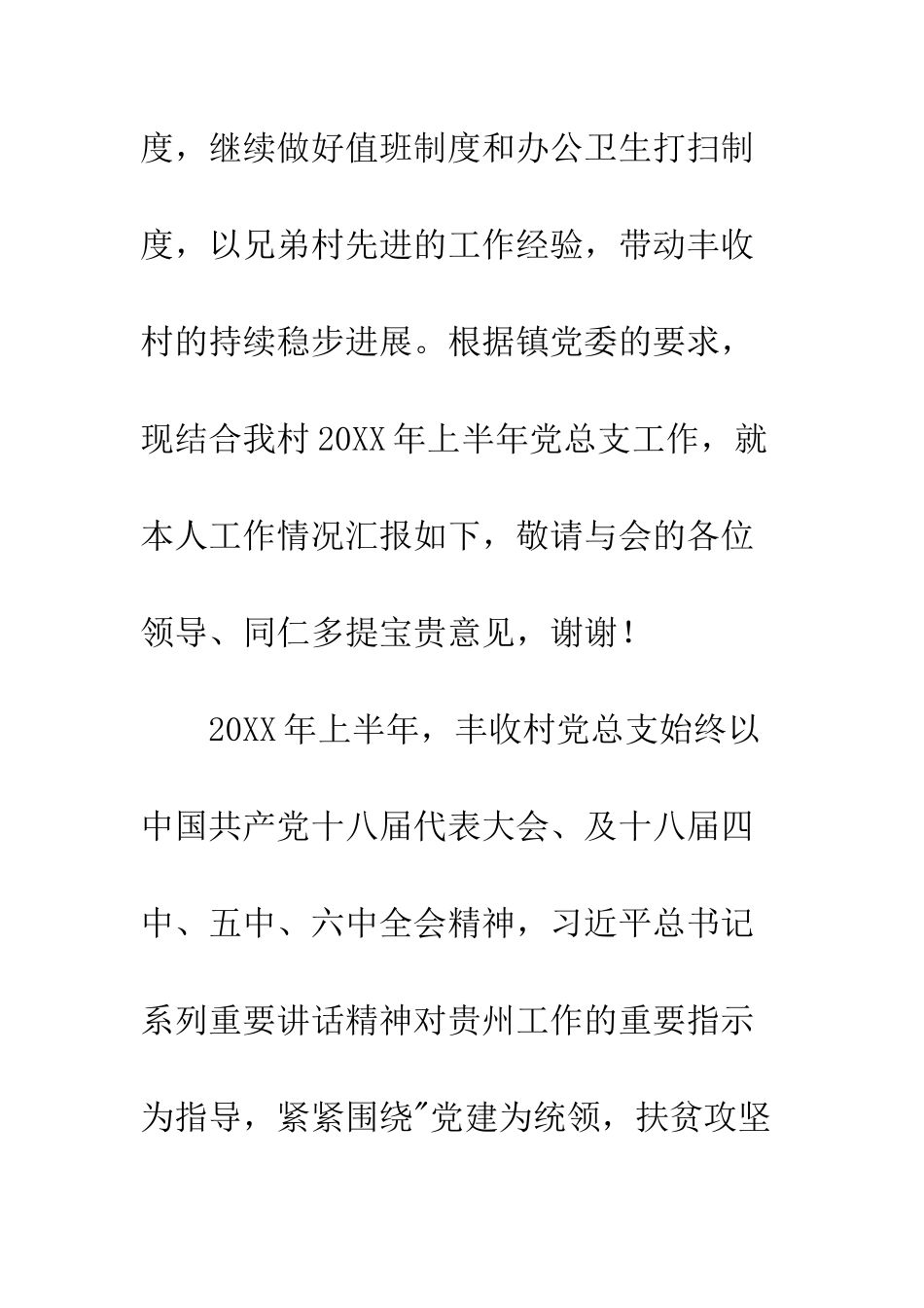 村支部书记上半年述职报告--精编范文_第2页