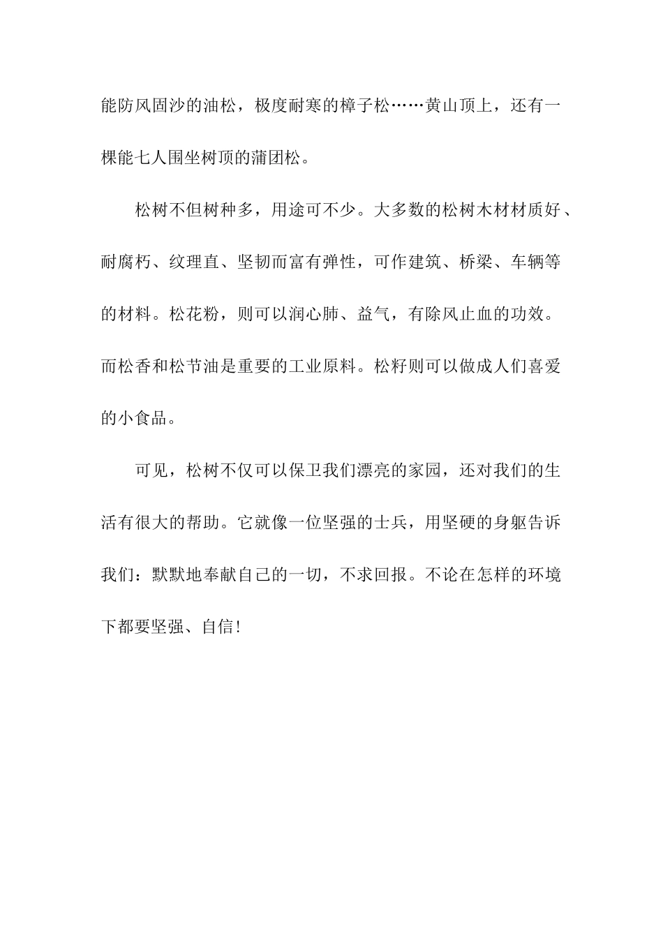 松树说明文550字-说明文_第2页