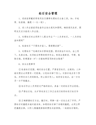 松石安全管理