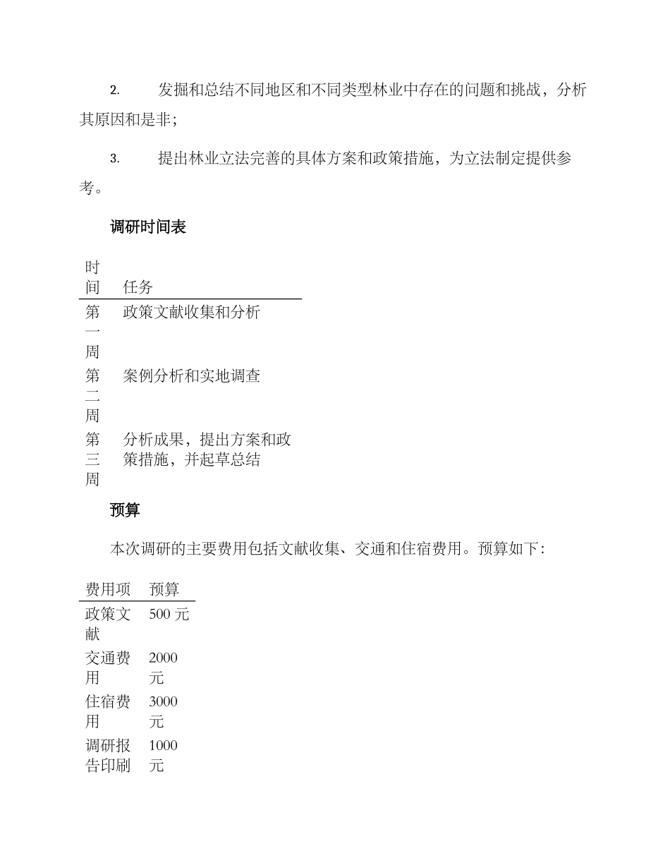 林业立法需求调研方案_第3页