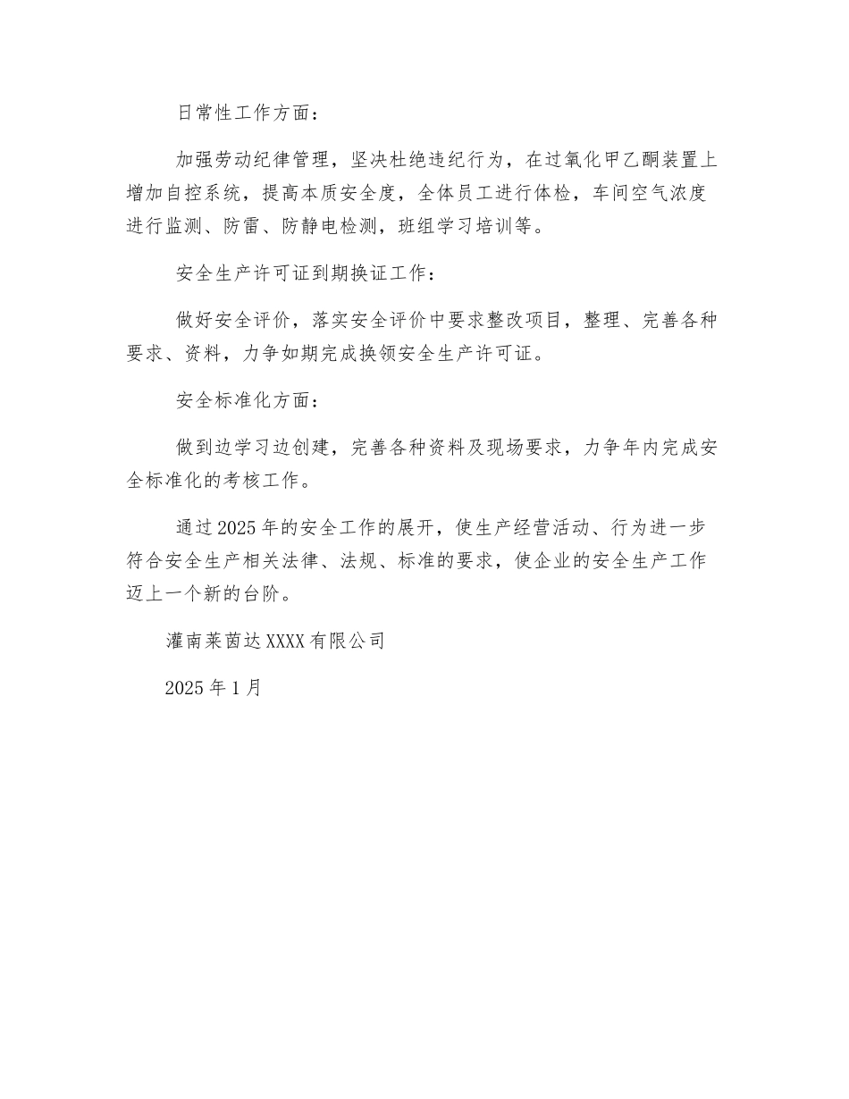 某化工有限公司年度安全工作计划_第2页