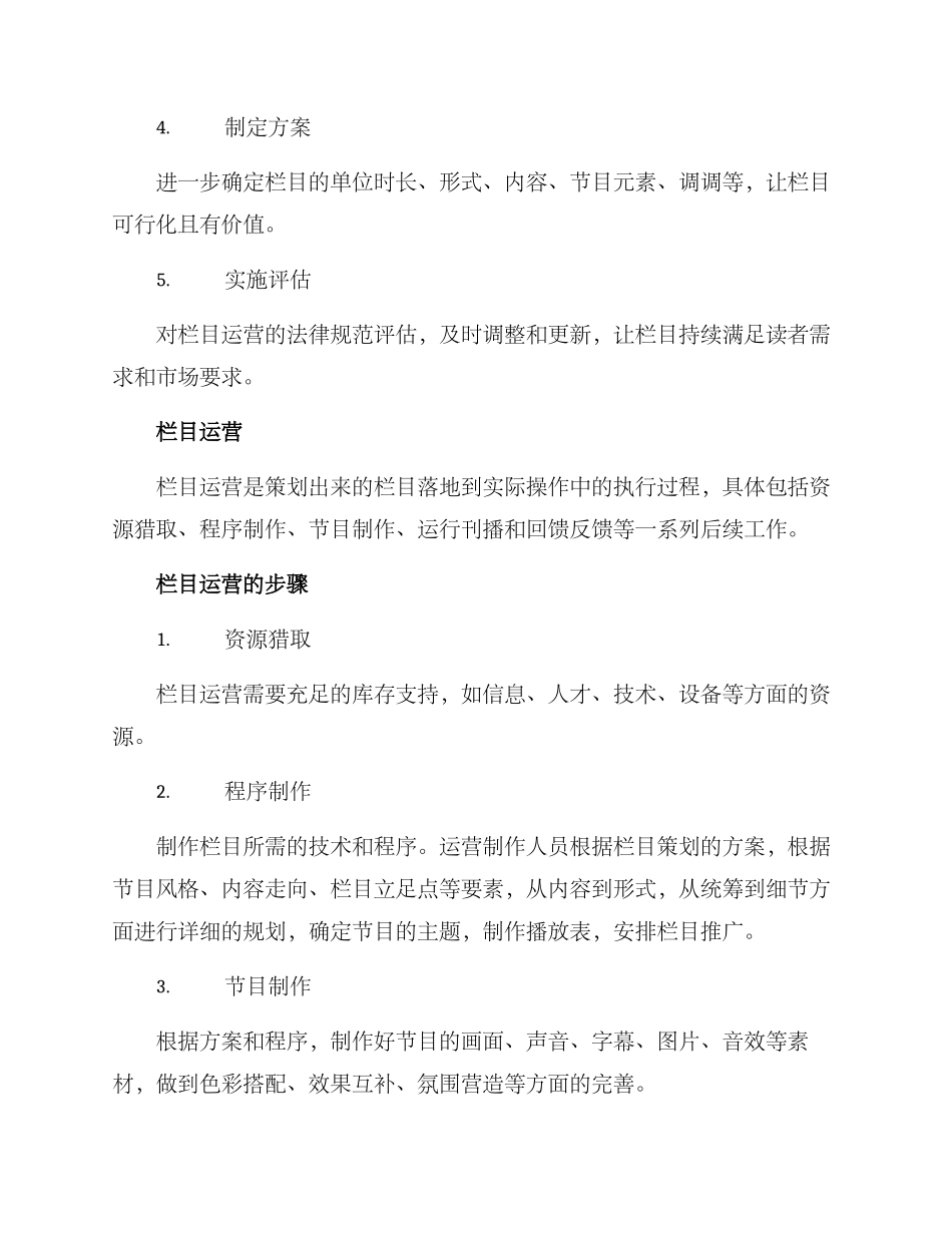 栏目策划运营方案_第2页