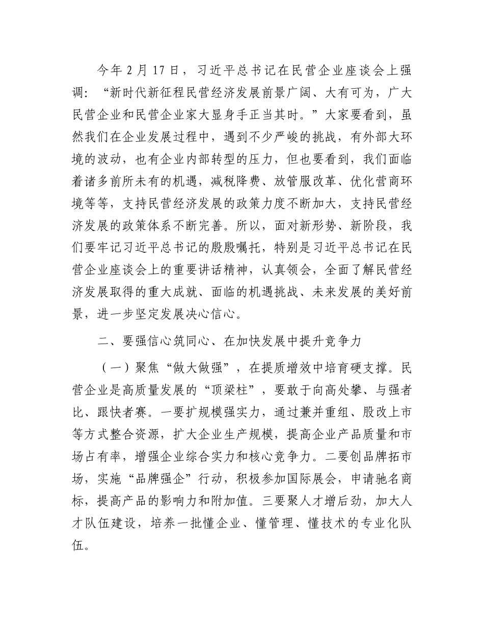 在2025年民营企业座谈会上的讲话_第2页