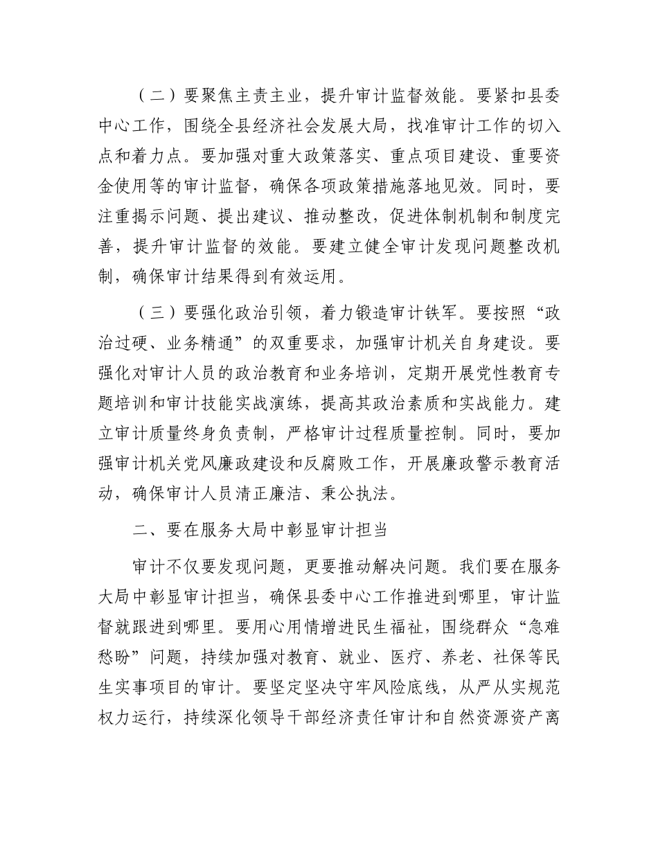 县委书记在县委审计委员会会议上的讲话_第2页