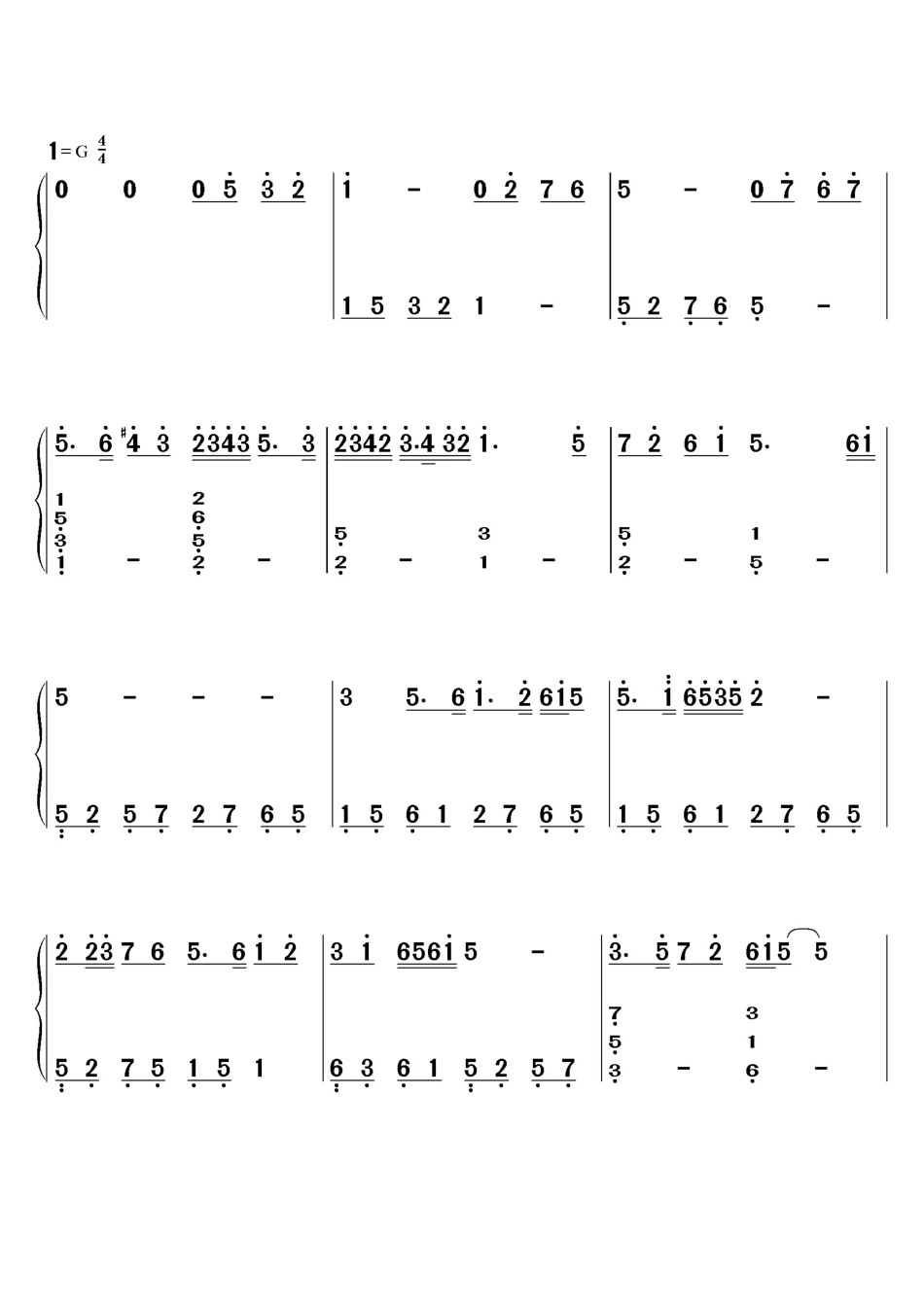 梁祝-钢琴双手简谱_第2页