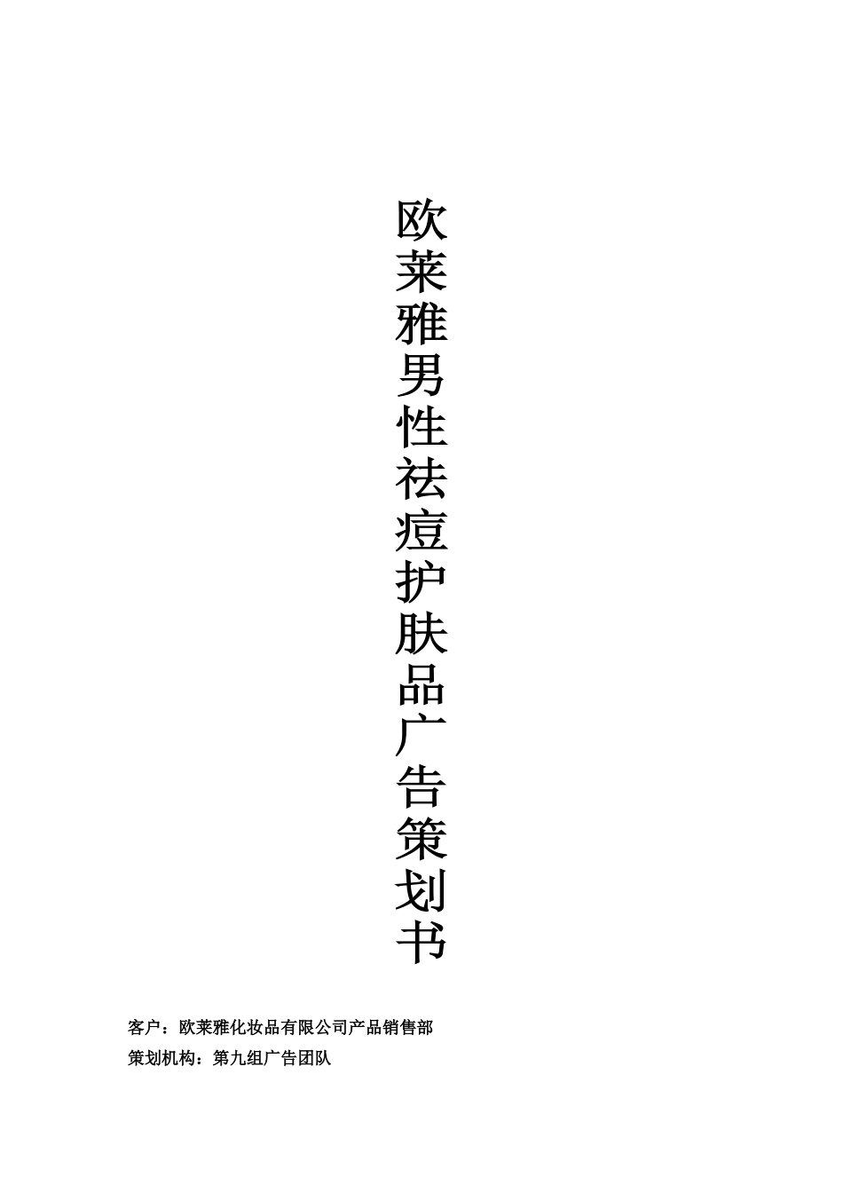 欧莱雅男性祛痘护肤品广告策划实施方案样本_第2页