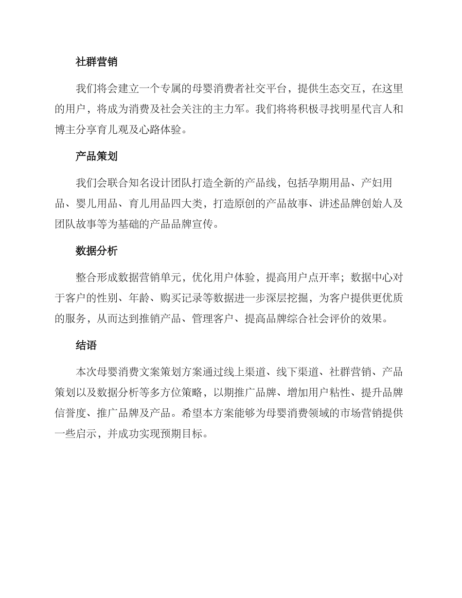 母婴消费文案策划方案_第3页