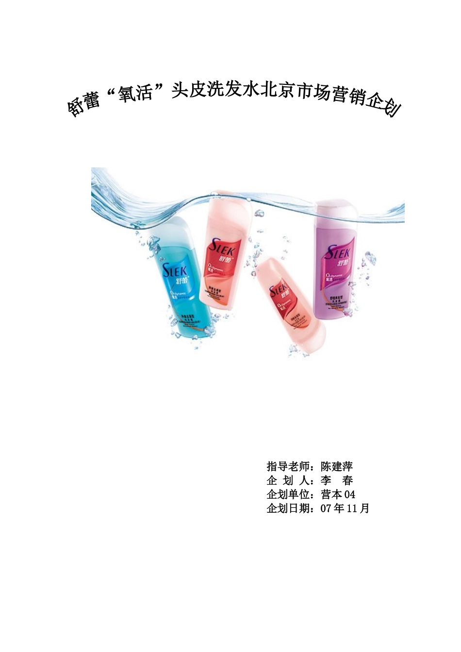 毕业答辩论文企划样本潘婷样本_第3页