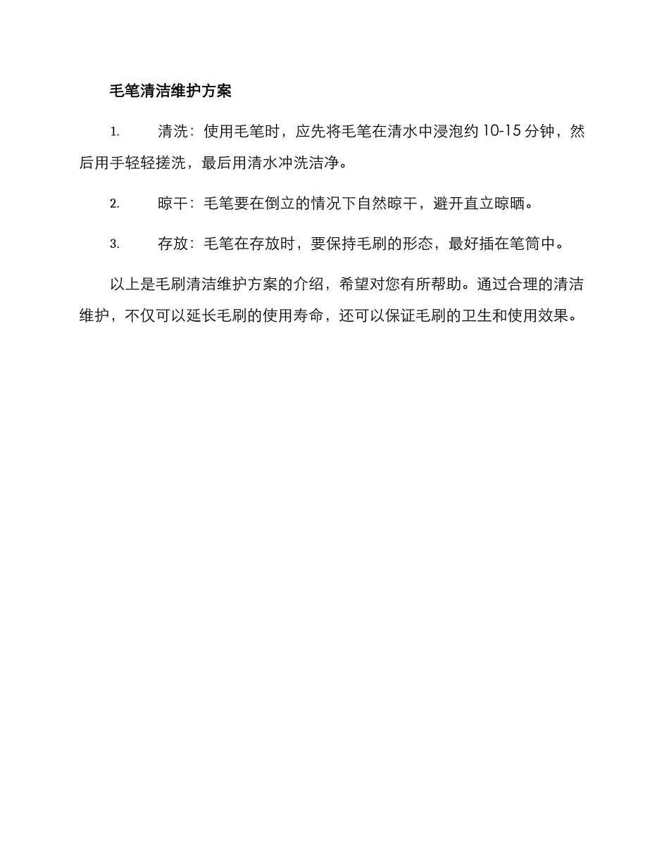 毛刷清洁维护方案_第2页