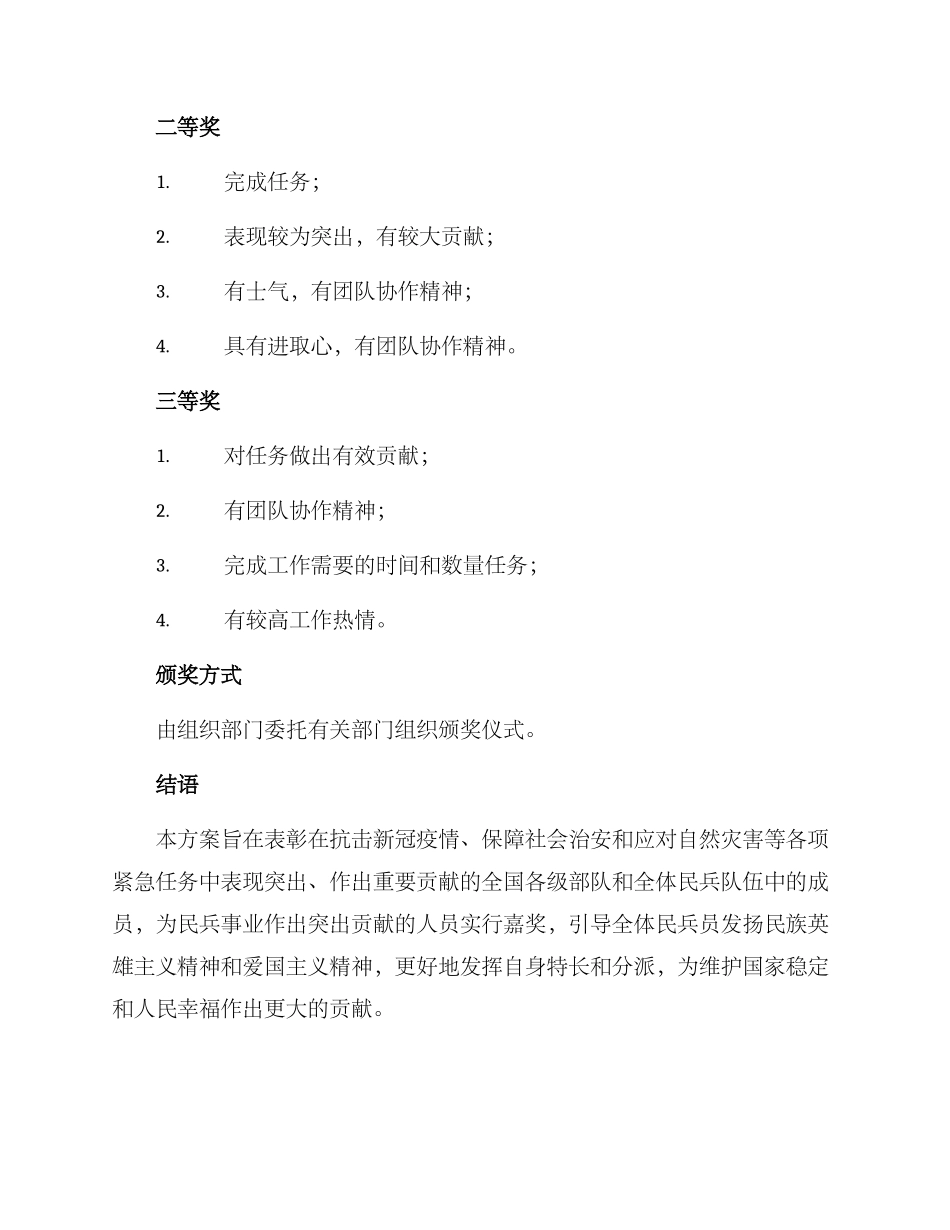 民兵嘉奖方案_第3页