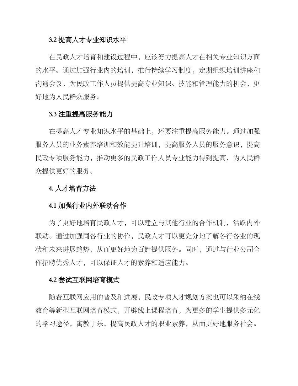 民政专项人才规划方案_第2页