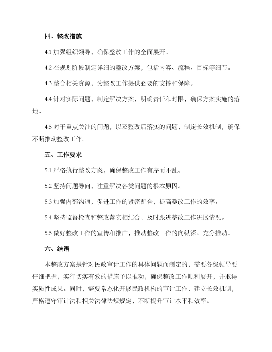 民政审计整改工作方案_第3页