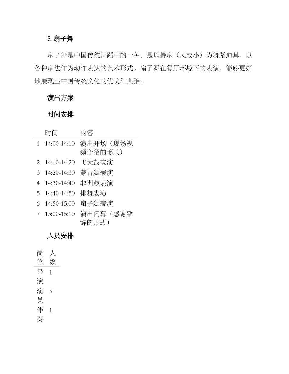 民族餐厅演出方案_第3页