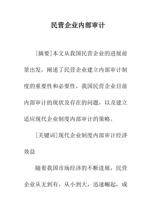 民营企业内部审计-5