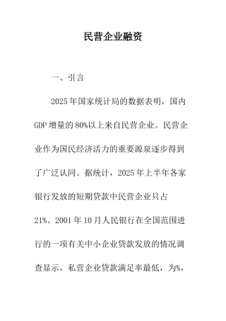 民营企业融资-1
