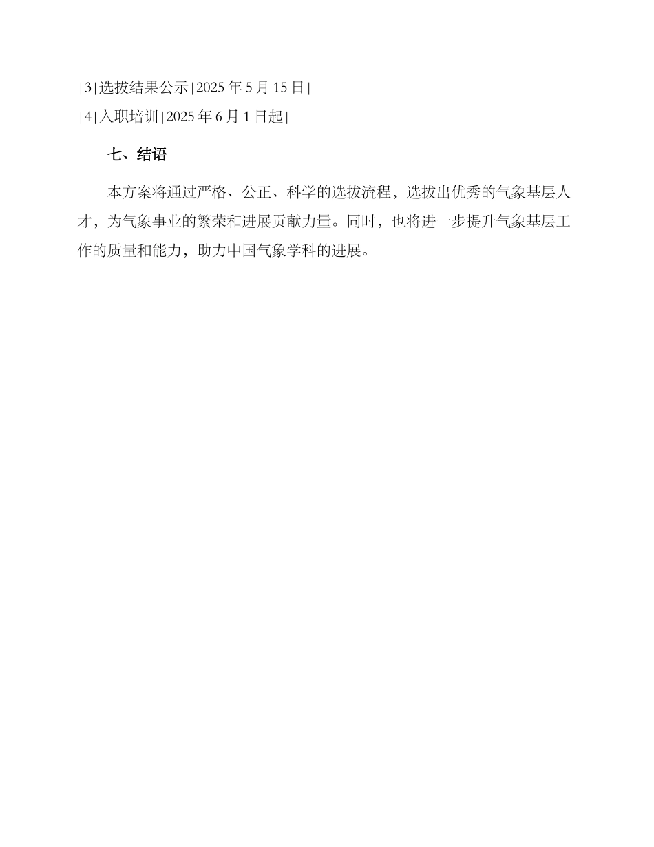 气象基层选拔人才方案_第3页